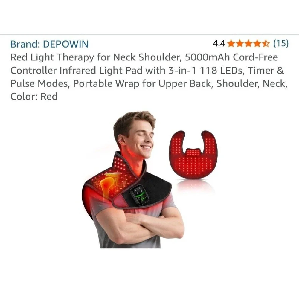 Red Light Therapy for Neck  Shoulder Pain Relief Cordless Shoulder Belt Wrap Box